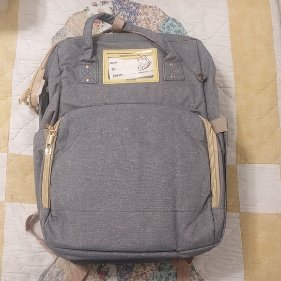 Grey Diaper Bag Backpack - Picture 3 of 3